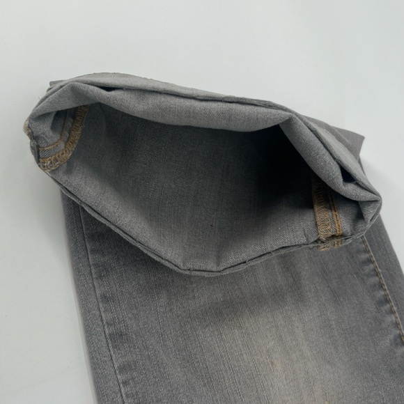 Cambio Gray Nuria Straight Leg Distressed Cuffed Hem Jeans Size 4 Women’s - Picture 10 of 10